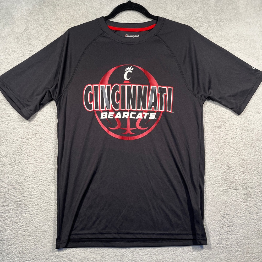 Champion Cincinnati Bearcats T-Shirt NCAA College Black‎ Athletic Small